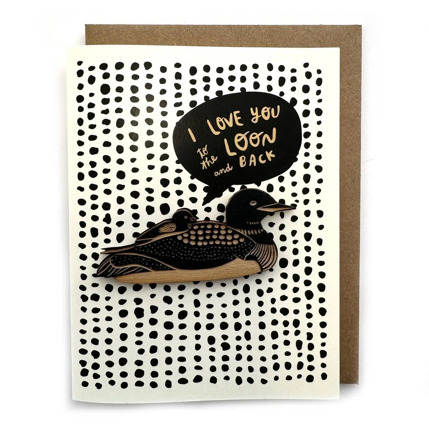 I Love You - Loon Magnet Greeting Card