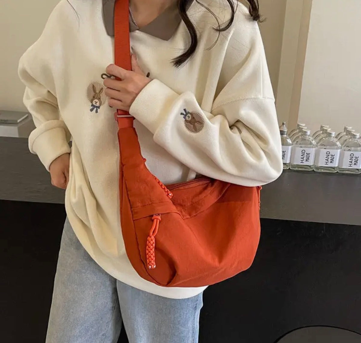Crossbody Moon Sling - Orange