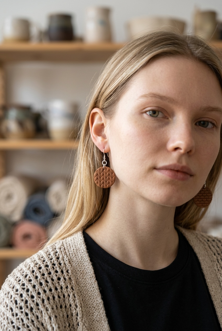 Stockinette & Garter Stitch Earrings