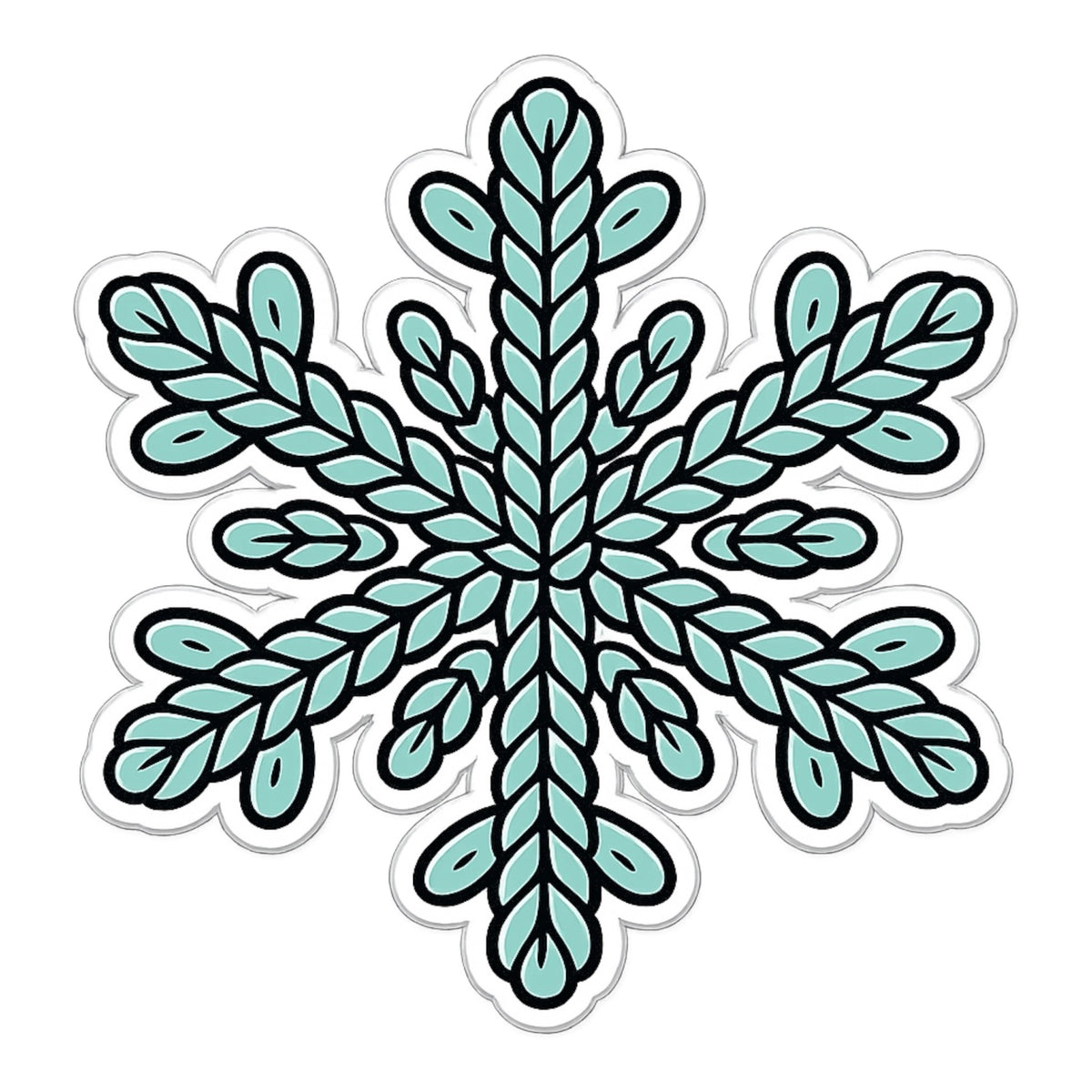 Knit Snowflake Vinyl Sitcker