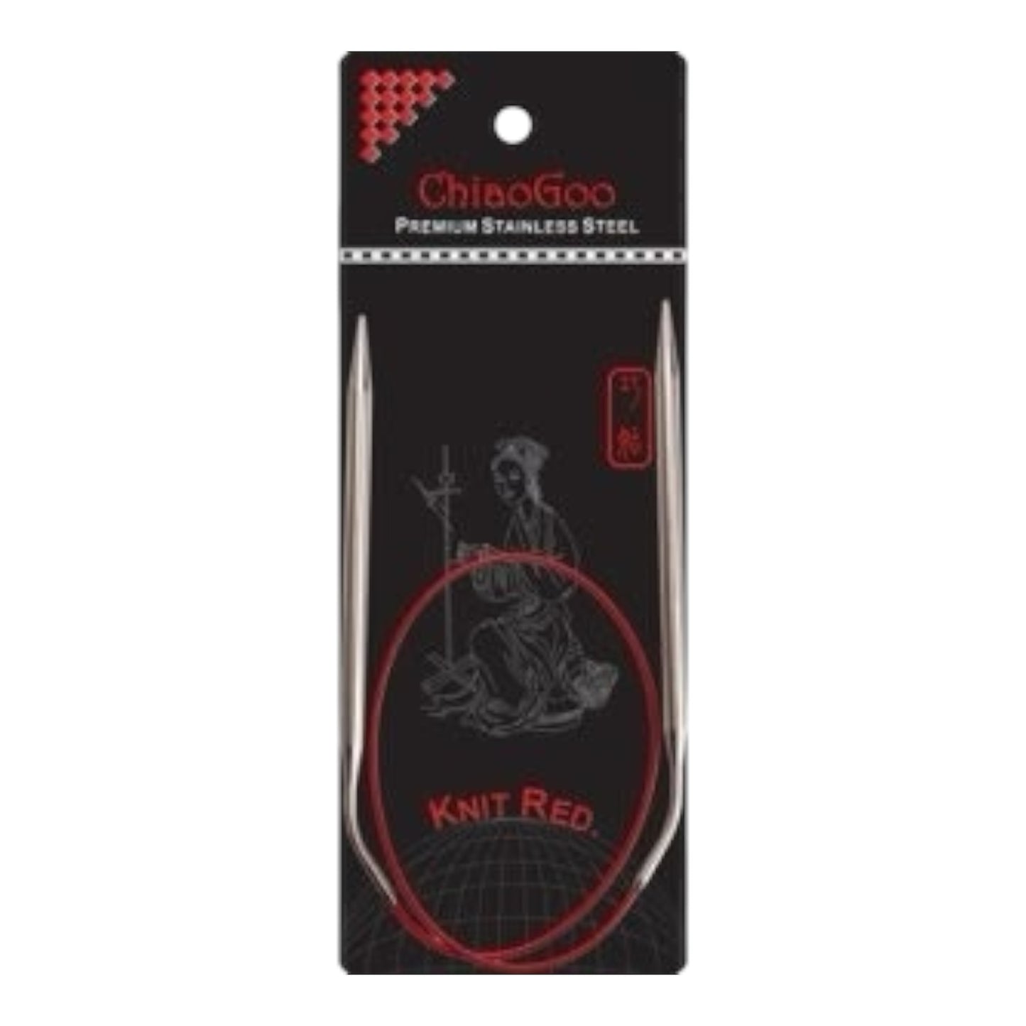 ChiaoGoo SS Circular 12” Knit Red Size 00