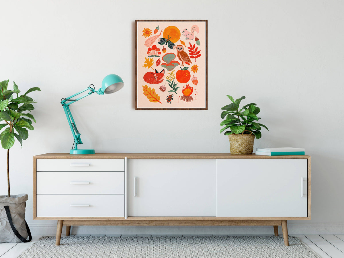 Favorite Fall Things - Autumn Art Print