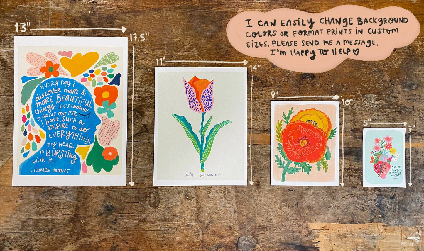 Rainbow Flora - Art Print