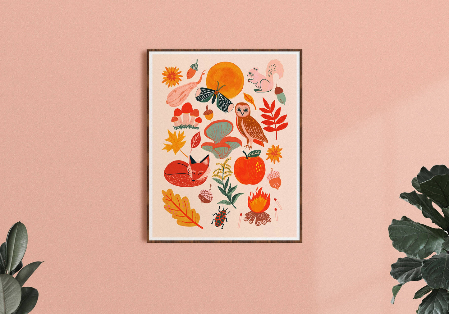 Favorite Fall Things - Autumn Art Print