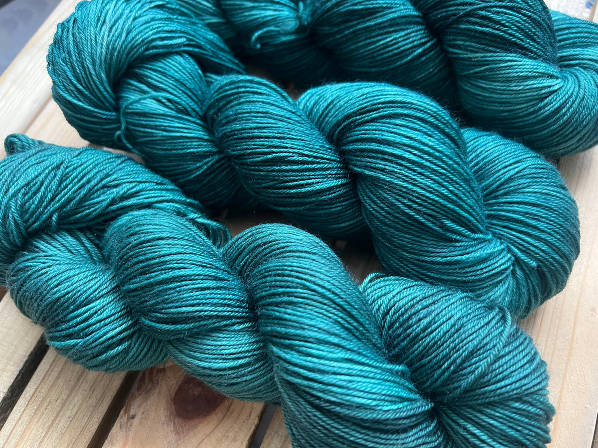 Blue Spruce Hand Dyed Yarn