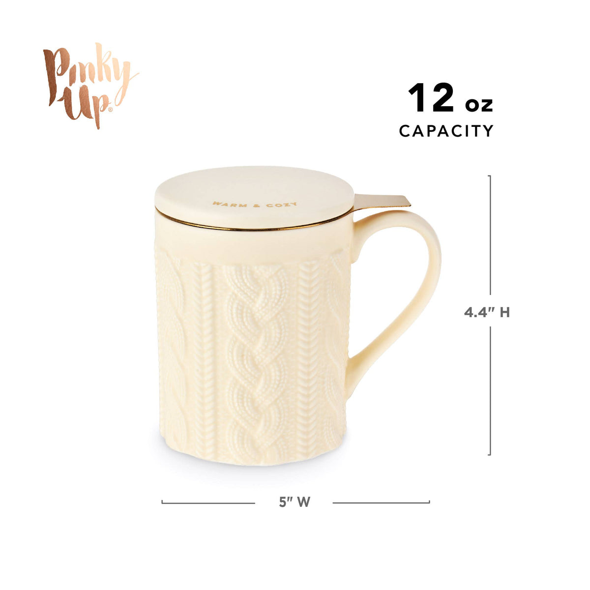Cozy Knit Ceramic Mug & Infuser