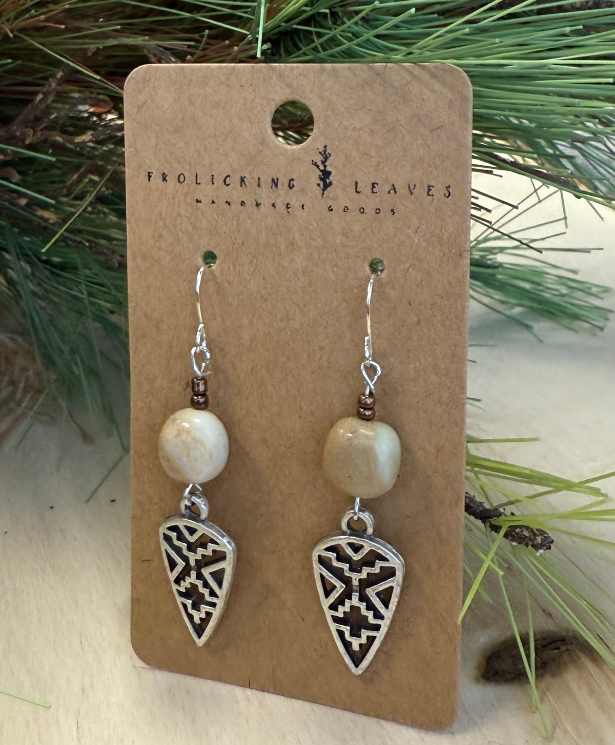 Jasper Geo Drop Earrings