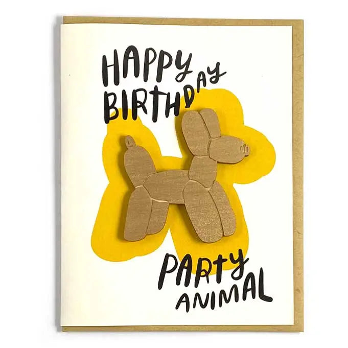 Party Animal - Balloon Animal Magnet Greeting Card