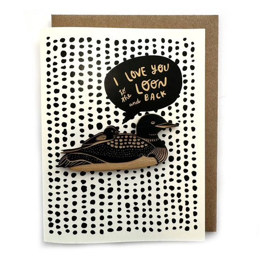 I Love You - Loon Magnet Greeting Card