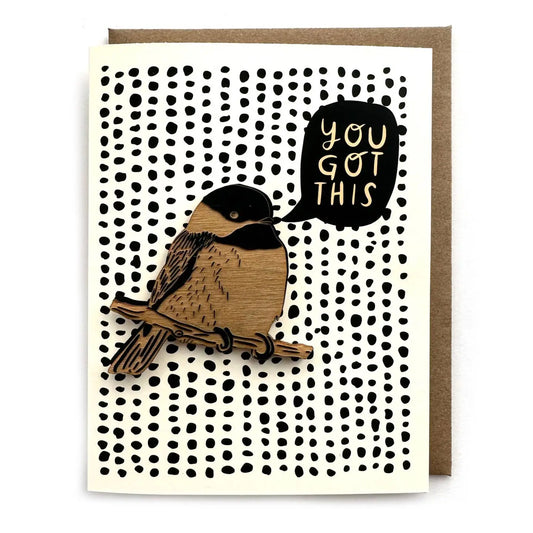 You Got This - Chickadee Magnet Greeting Card