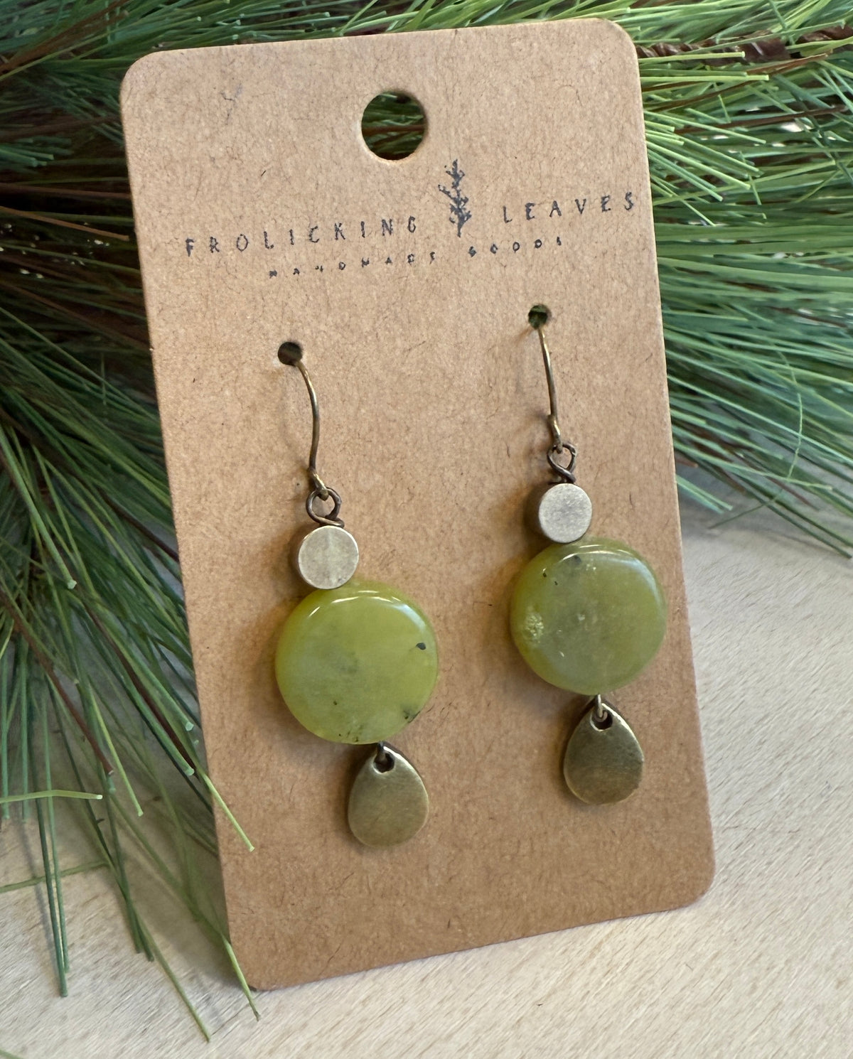 Jade Disc Earrings