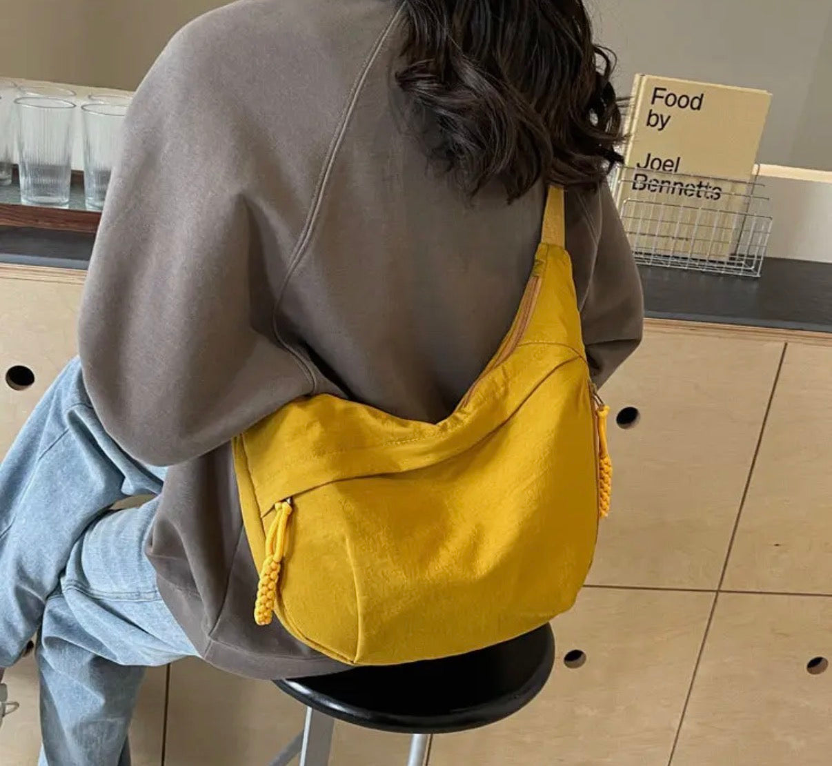 Crossbody Moon Sling - Mustard