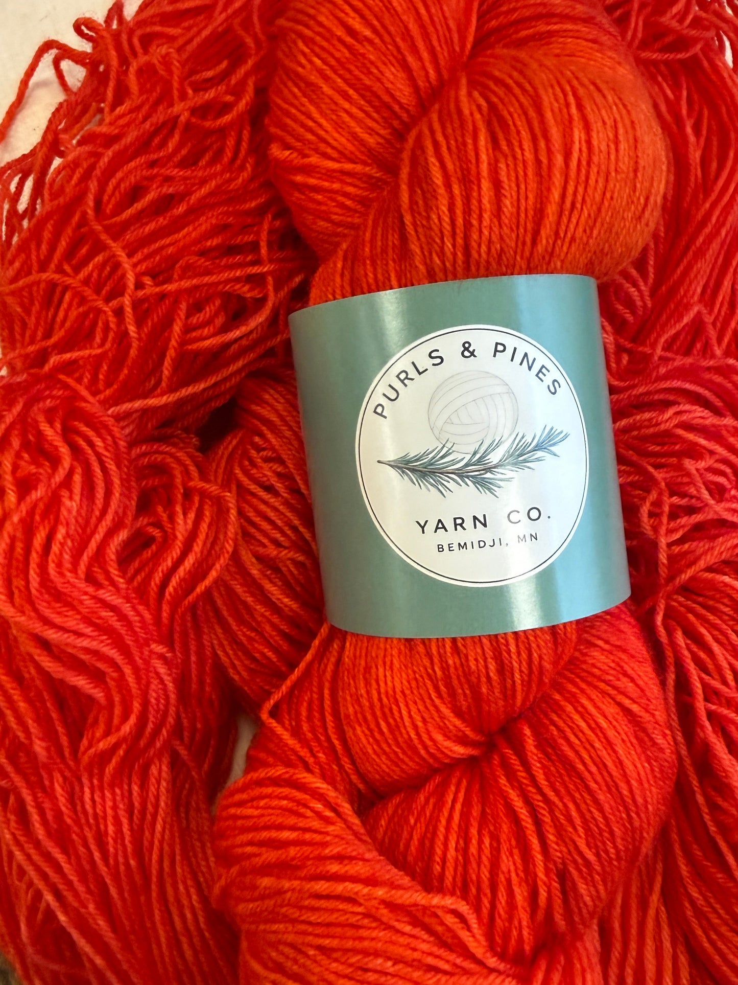 Ripe Tomato Hand Dyed Yarn