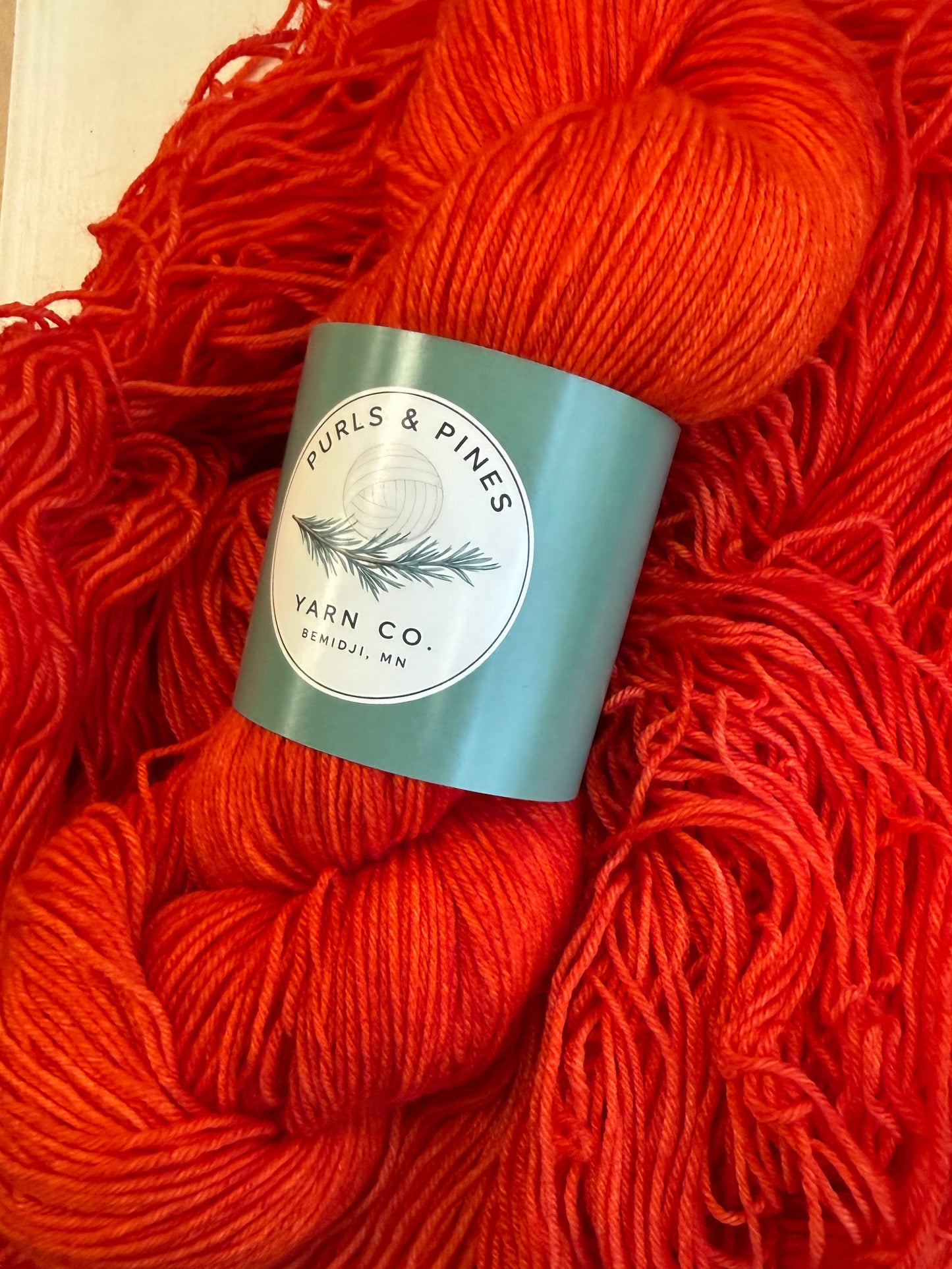 Ripe Tomato Hand Dyed Yarn