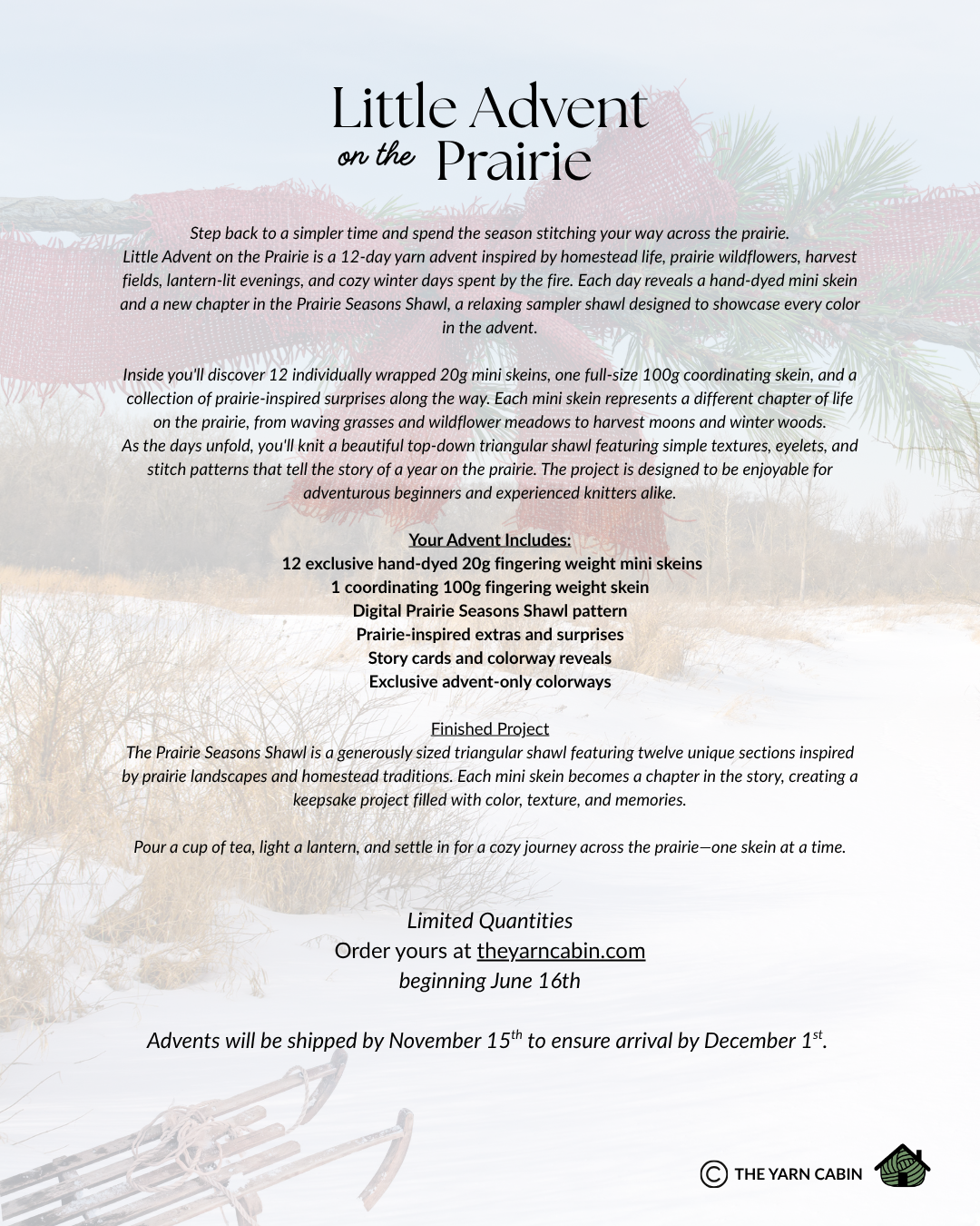 Little Advent on the Prairie - 12 Day Advent