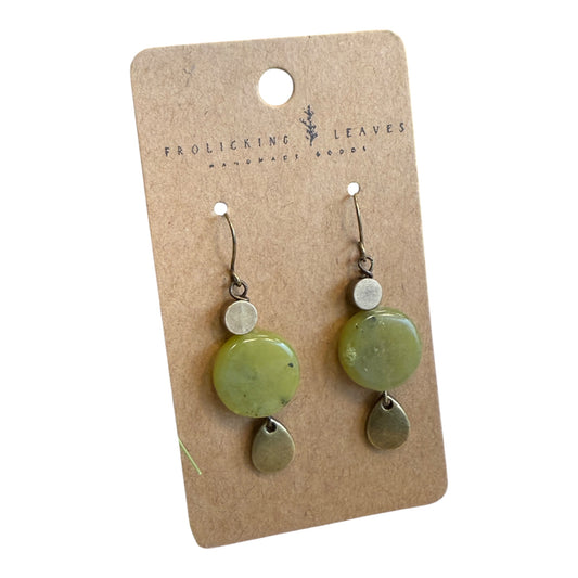 Jade Disc Earrings