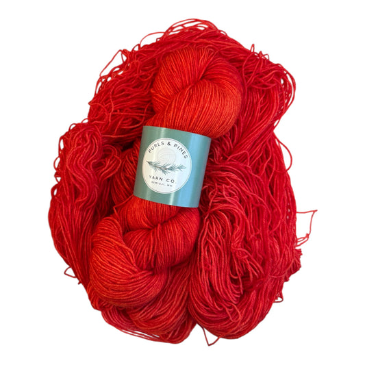 Ripe Tomato Hand Dyed Yarn