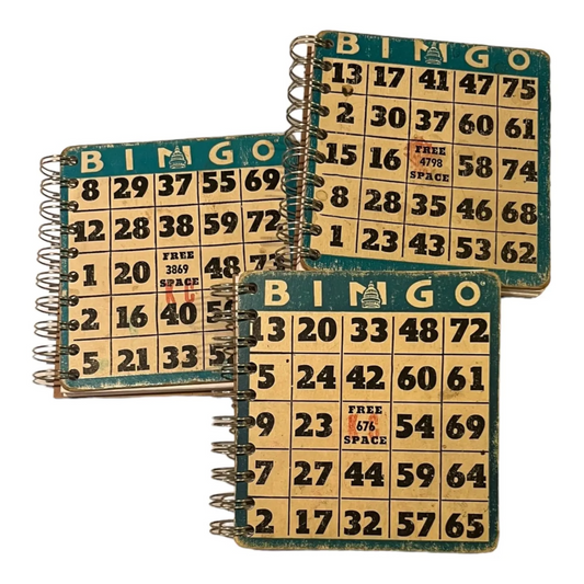 Upcycled Vintage BINGO Card Journal