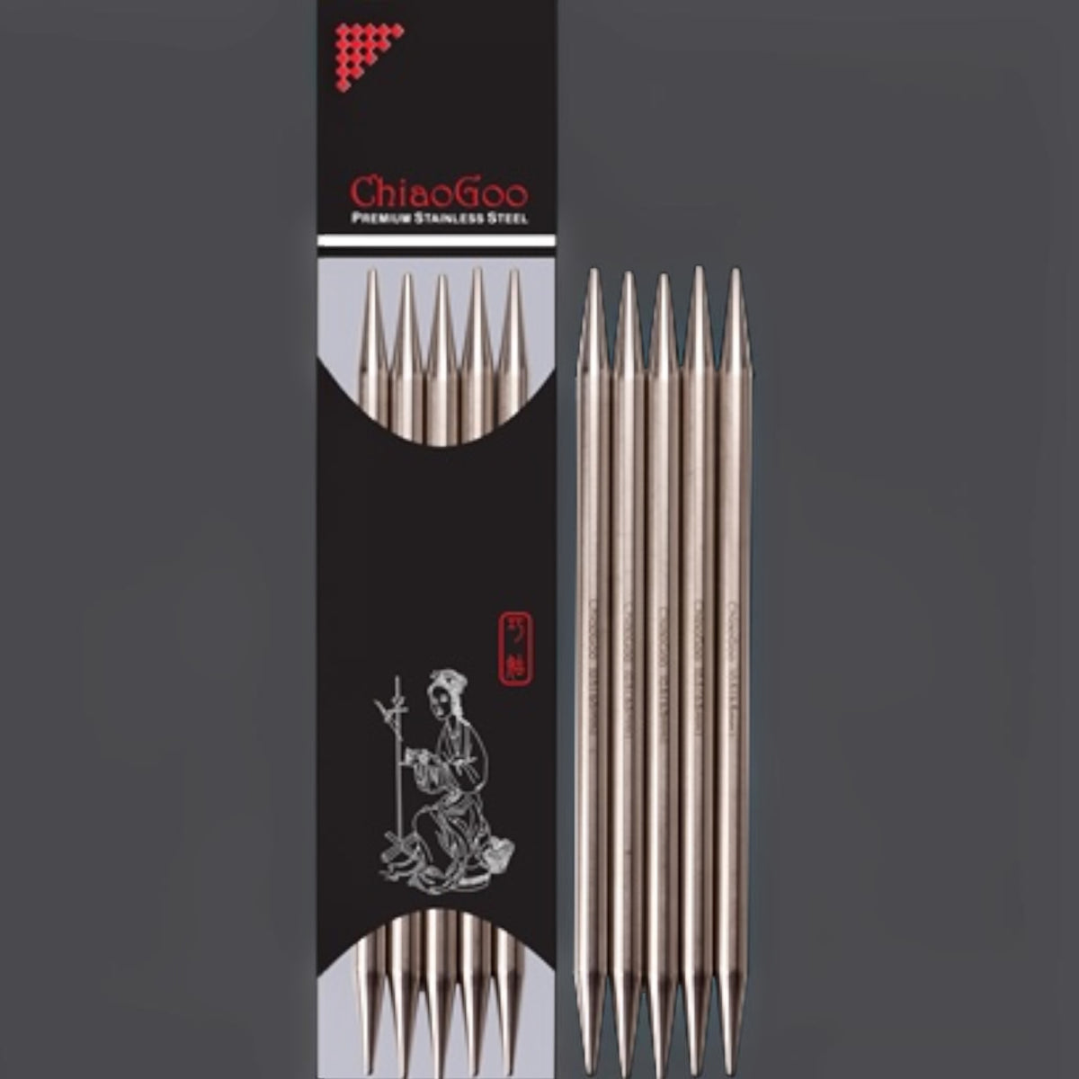 ChiaoGoo Double Points - Stainless Steel