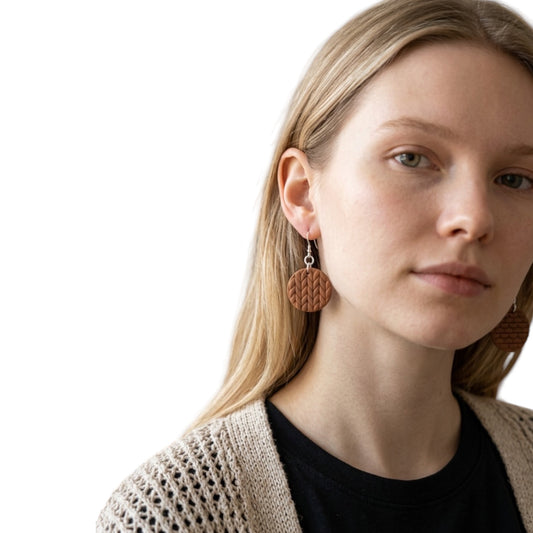 Stockinette & Garter Stitch Earrings