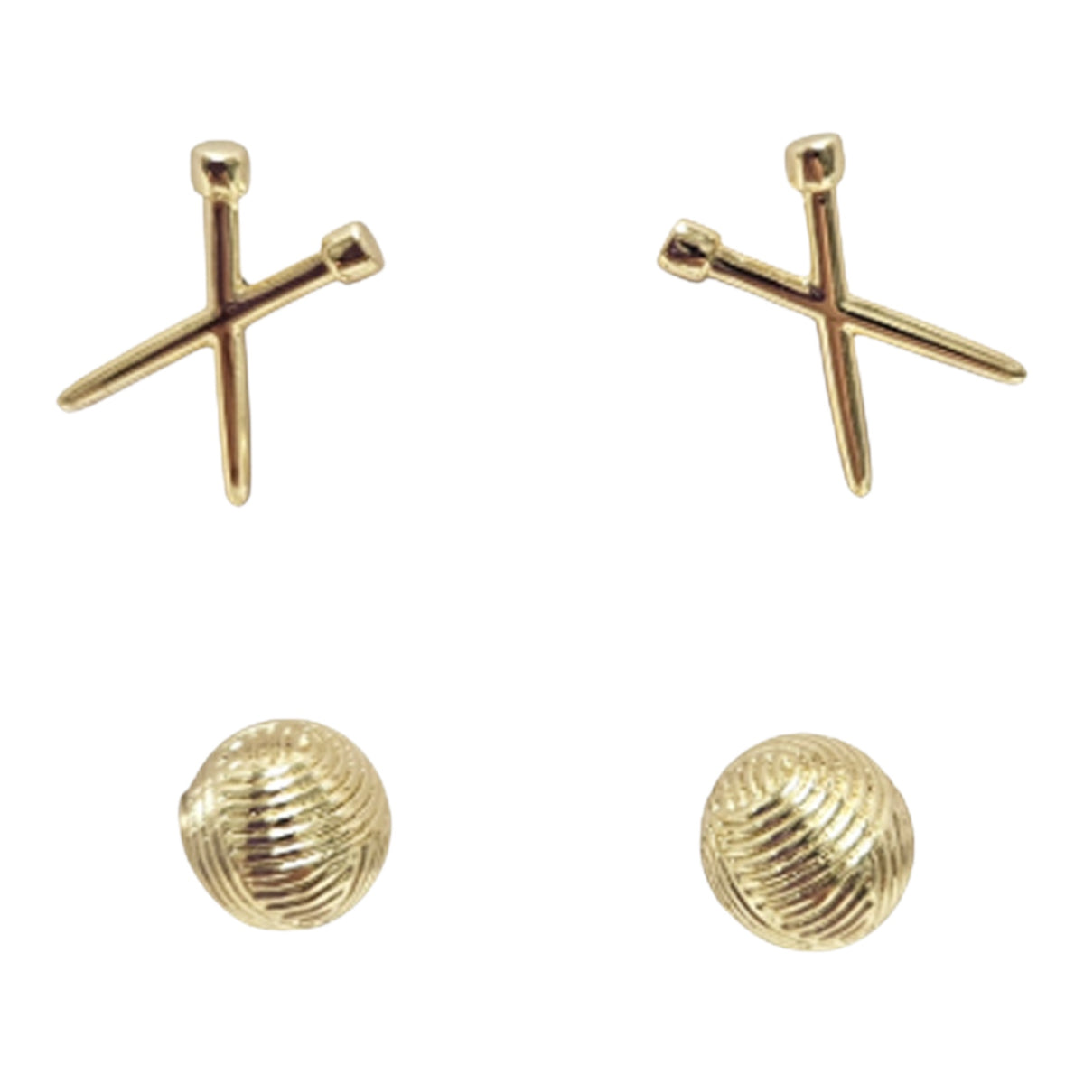 Yarn Ball & Needles Earrings