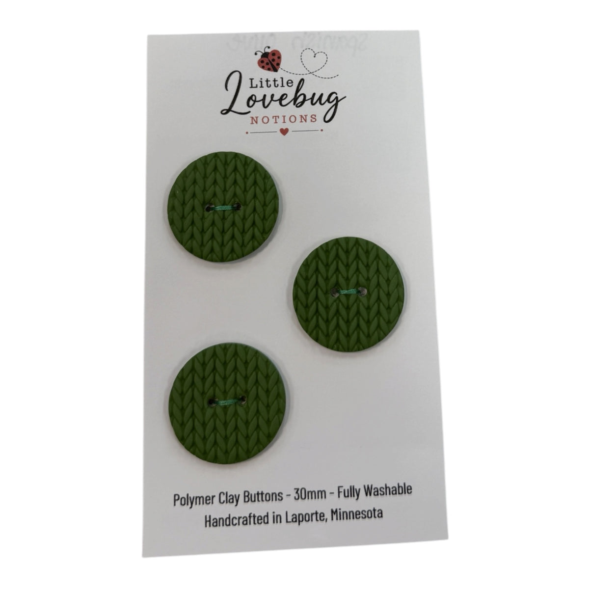 Stockinette Buttons 30mm