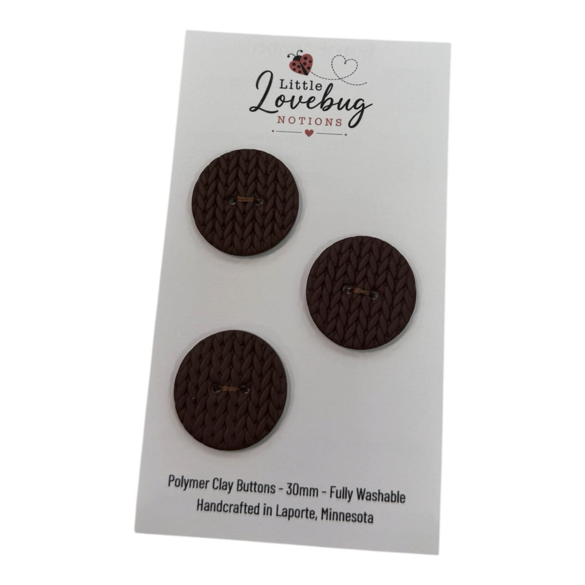 Stockinette Buttons 30mm