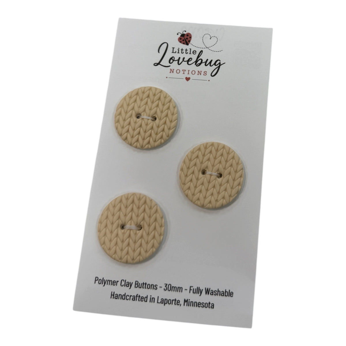 Stockinette Buttons 30mm