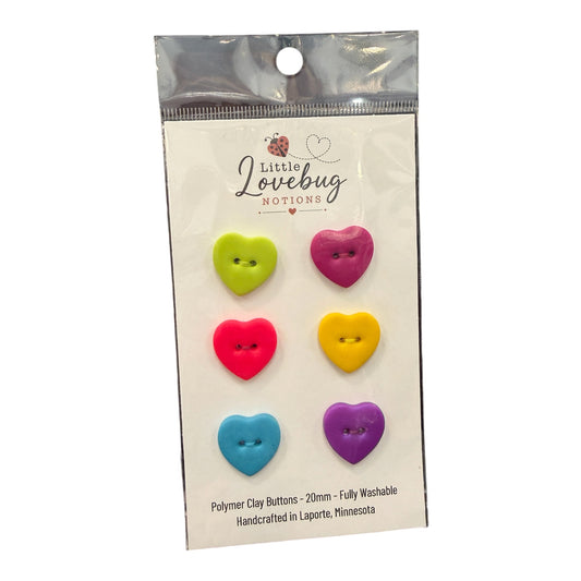 Bright Heart Buttons