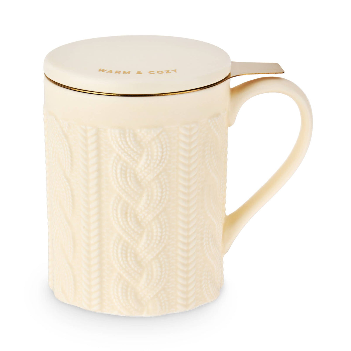 Cozy Knit Ceramic Mug & Infuser