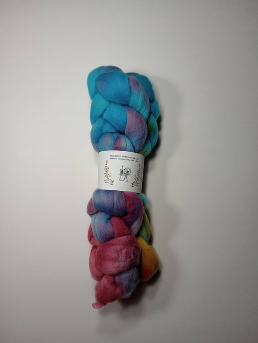 Cormo Hand Dyed Roving - 100 g. braids - Chameleon